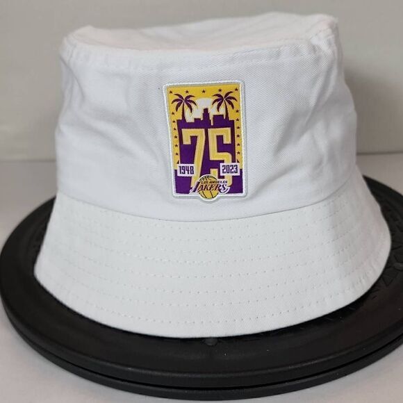 LA Lakers Bucket Hat 75th Anniversary 1948-2023 Authentic - Picture 1 of 5
